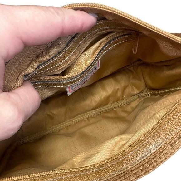 Vintage 90s Tan Aztec Southwestern Tribal Tapestry Purse Crossbody Bag - Picture 15 of 16